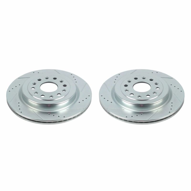 Power Stop 19-20 Ram 1500 Rear Evolution Drilled & Slotted Rotors - Pair-tuningsupply.com