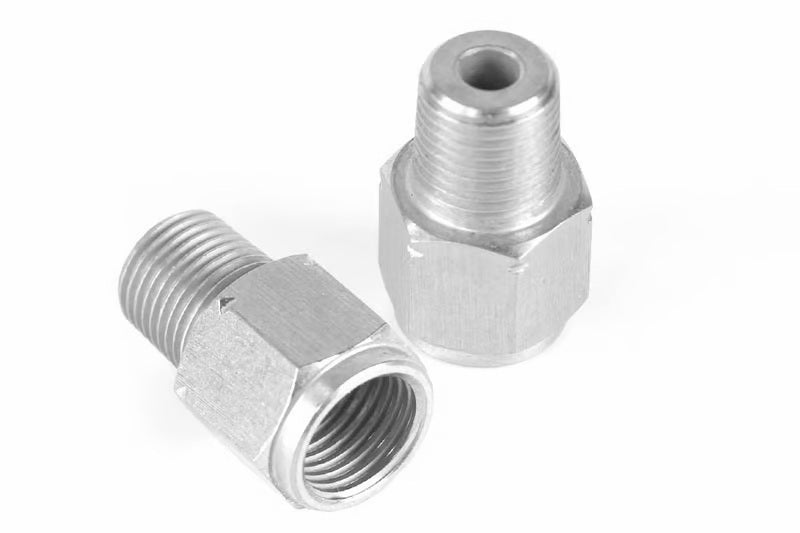 Haltech M10 x 1.0 to 1/8 NPT Adaptor Thread M10 x 1.0 Female to 1/8NPTF Male-tuningsupply.com