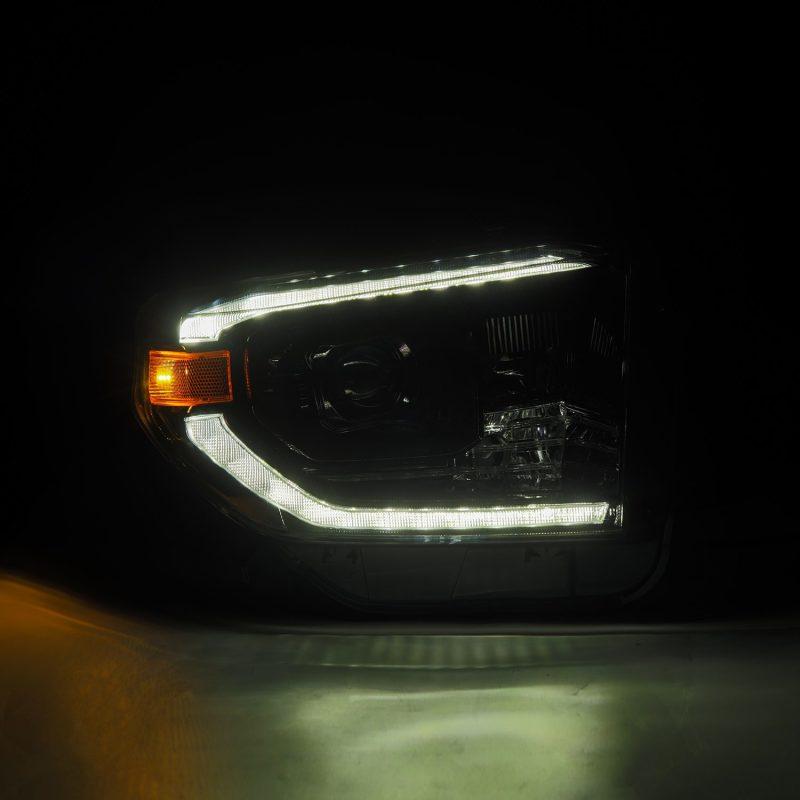 AlphaRex 14-21 Toyota Tundra PRO-Series Projector Headlights Black w/Seq. Sig. + DRL-tuningsupply.com