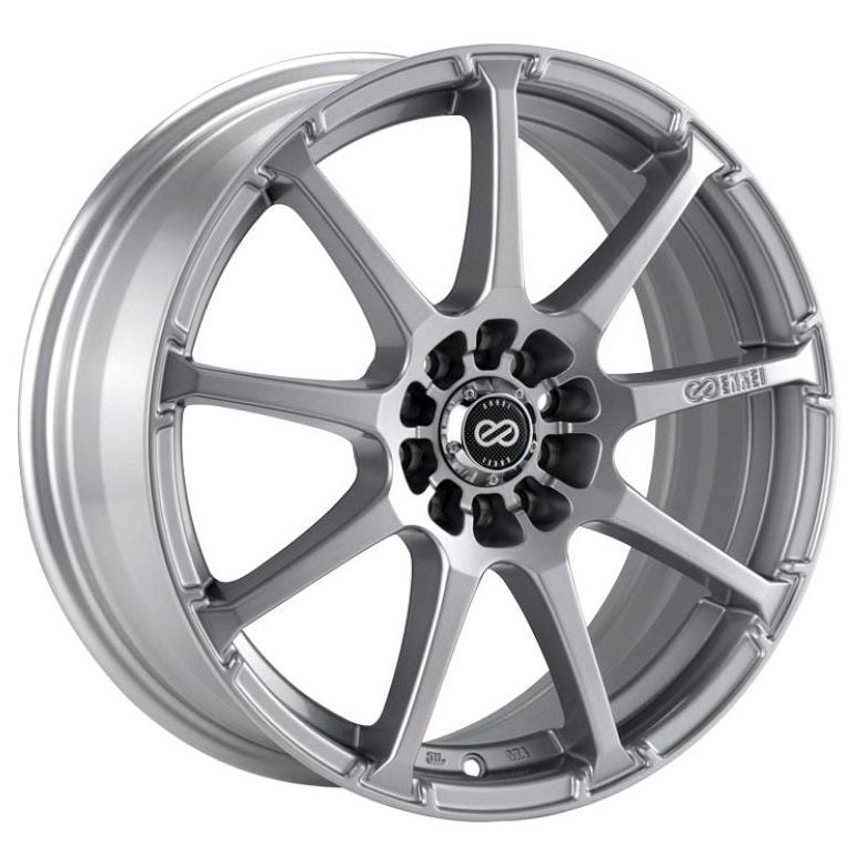 Enkei EDR9 17x7 5x100/114.3 45mm offset 72.6 Bore Diameter Silver Wheel-tuningsupply.com