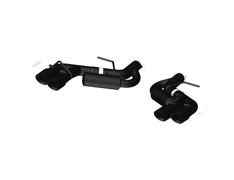 MBRP 16-19 Chevy Camaro V8 6.2L 6spd 3in Black Race Dual Axle Back w/ 4.5in Quad Dual Wall Tips-tuningsupply.com