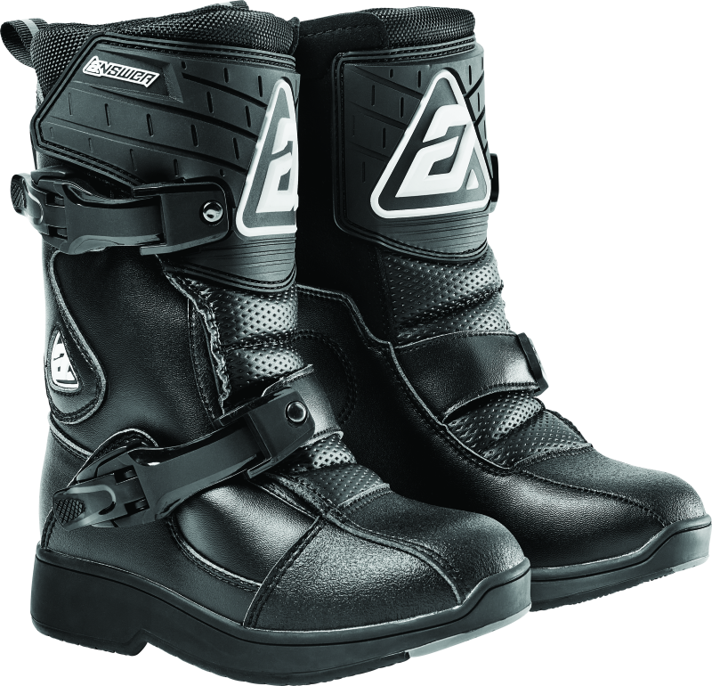 Answer Peewee Boot Black Youth Size - 10-tuningsupply.com