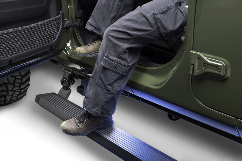 

Go Rhino  - GOR20451687PC - RealTruck 20-24 Jeep Gladiator CC 4dr VoltStep Electric Running Board Kit (Cut/Drill Req.) - Tex Blk - Shipped in Europe - Tuningsupply.com
