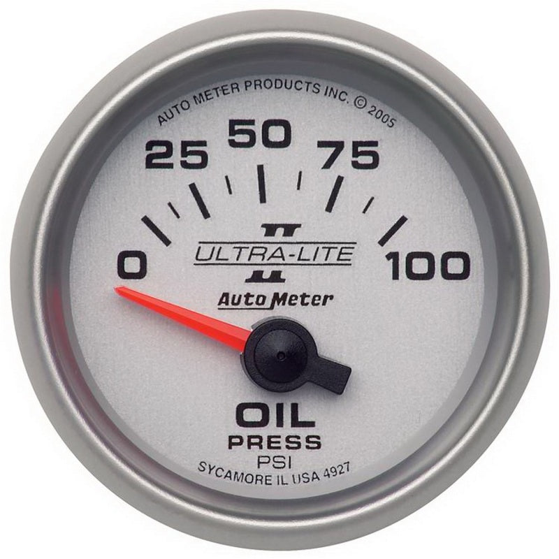
    

AutoMeter 4927 - ATM4927 - Autometer Ultra-Lite II 52mm 0-100 PSI Electrical Oil Pressure Gauge - Shipped in Europe - Tuningsupply.com

  
