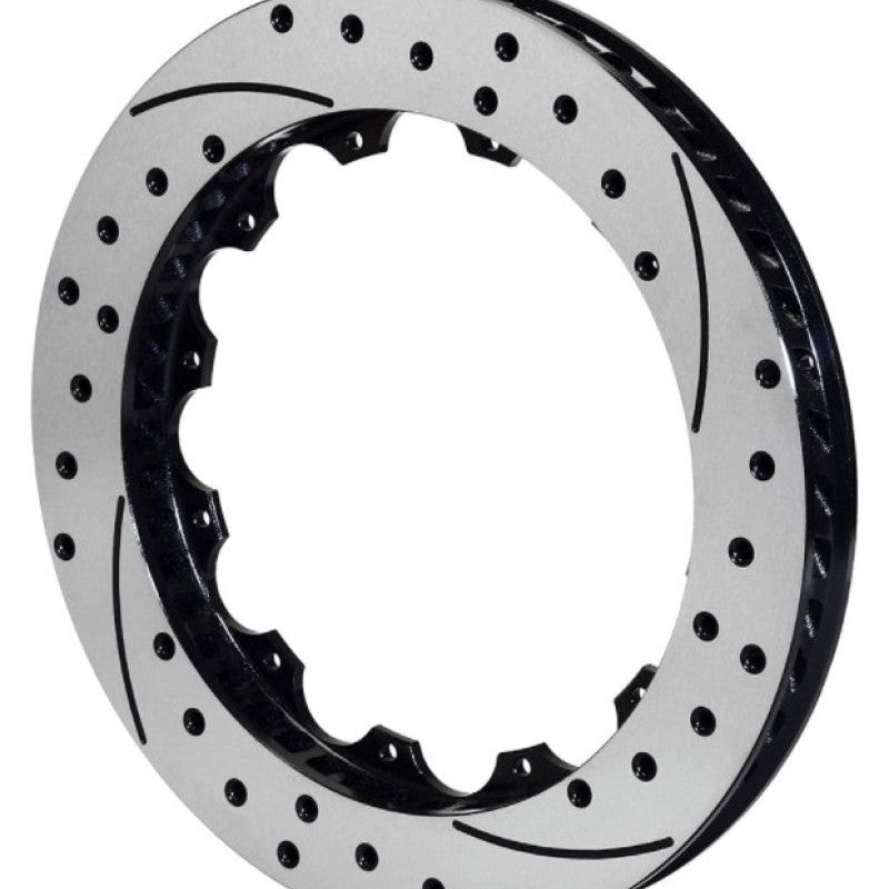 Wilwood Rotor-SRP48 SPC-37-LH-BLK-Drill 13.06 x 1.25 - 12 on 8.75in-Brake Rotors - 2 Piece-Wilwood-WIL160-7799-BK-SMINKpower Performance Parts