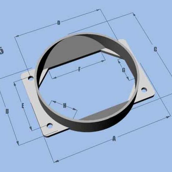 Vibrant MAF Sensor Adapter Plate for Mitsubishi applications use w/ 4.5in Inlet I.D. filters only-Flanges-Vibrant-VIB1995-SMINKpower Performance Parts