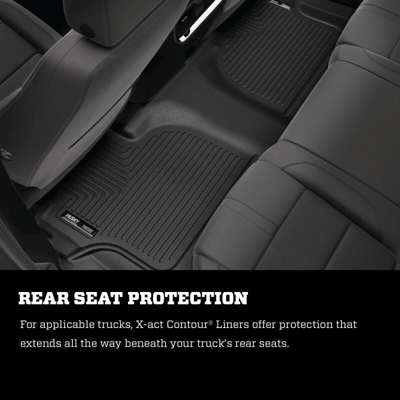 Husky Liners 2020 Kia Telluride / 2020 Hyundai Palisade X-Act Contour Black Floor Liners (2nd Row)-tuningsupply.com