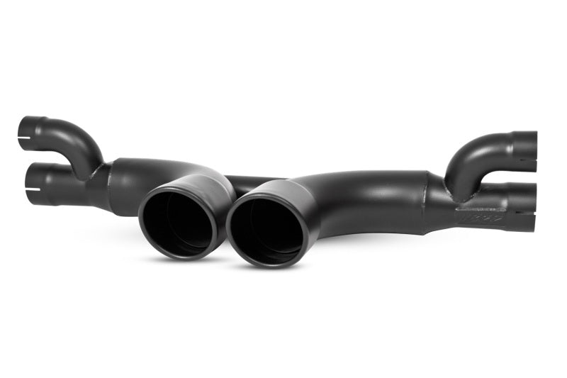 MBRP 14-19 Porsche GT3/GT3RS 3in Center Muffler Bypass 4in Tips - Black Coated-tuningsupply.com