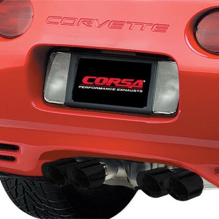 Corsa 1997-2004 Chevrolet Corvette C5 Z06 5.7L V8 Black Xtreme Axle-Back Exhaust-tuningsupply.com