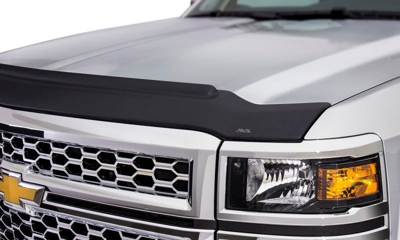 AVS 07-13 Chevy Silverado 1500 Aeroskin II Textured Low Profile Hood Shield - Black-tuningsupply.com