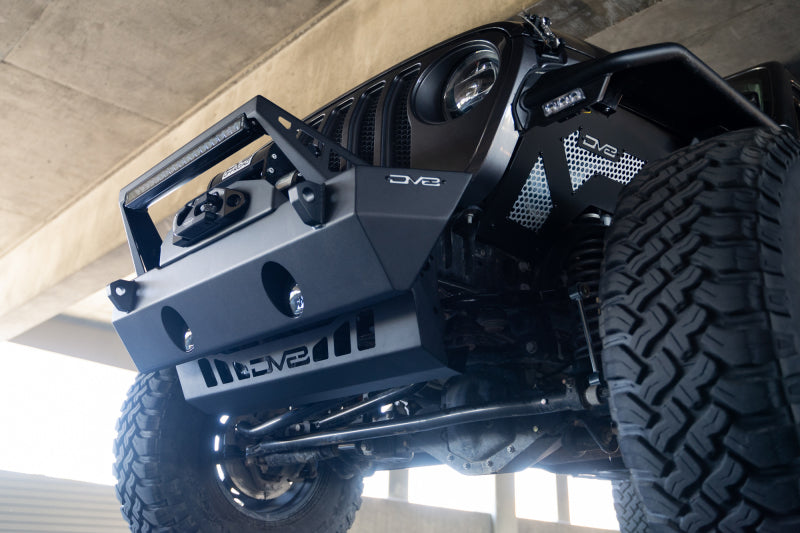 DV8 Offroad 18-23 Jeep Wrangler JL/JT Front Bumper Sway-Bar Disconnect Motor Skid Plate-tuningsupply.com