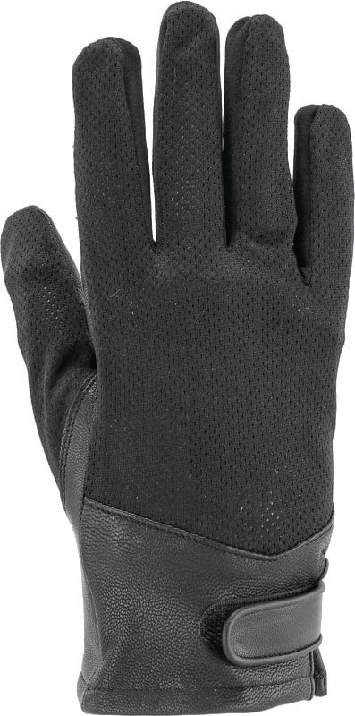 Kuryakyn Leather By River Road Pecos Leather Mesh Gloves Black - XL-tuningsupply.com