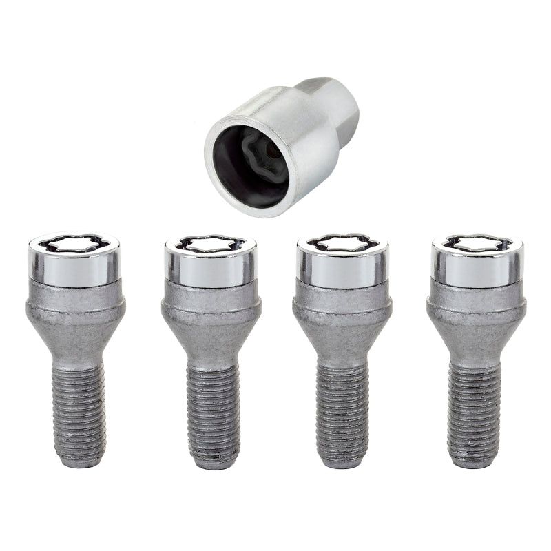 McGard Wheel Lock Bolt Set - 4pk. (Cone Seat) M12X1.5 / 17mm Hex / 25.5mm Shank Length - Chrome-Wheel Bolts-McGard-MCG27179-SMINKpower Performance Parts