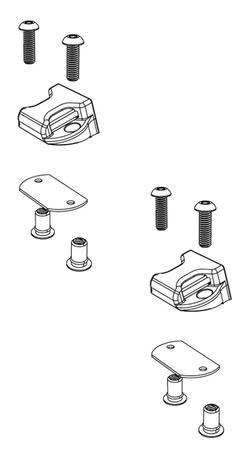 BAK BAKFlip Top Side Buckle End Clips Qty 2 (w/ Hardware)-tuningsupply.com