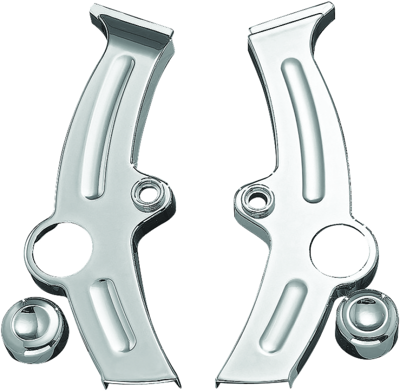 Kuryakyn Boomerang Frame Covers For 00-07 Softail Chrome-tuningsupply.com