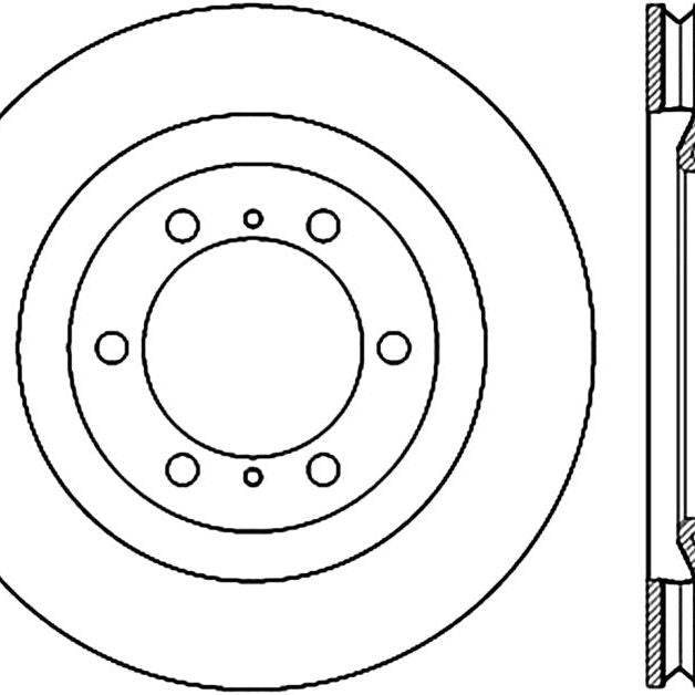 StopTech 10-17 Lexus GX460 / 10-17 Toyota 4Runner Cryo Slotted Front Right Sport Brake Rotor