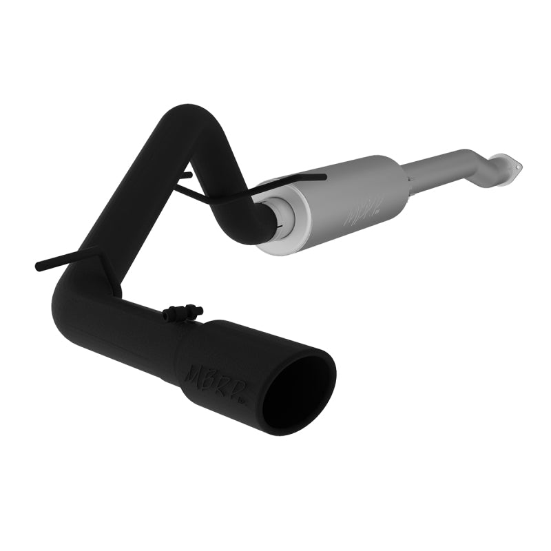 MBRP 2016 Toyota Tacoma 3.5L Cat Back Single Side Exit Black Exhaust System-tuningsupply.com