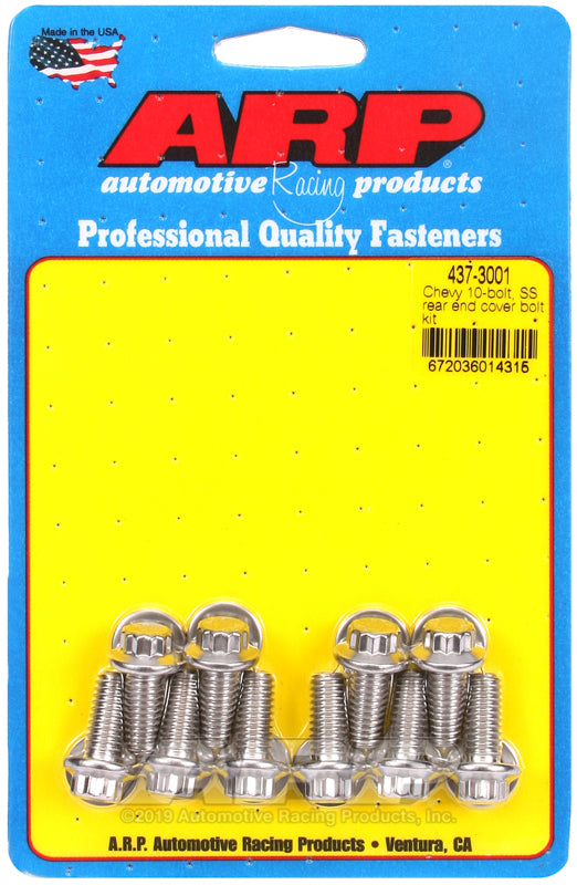 
  

ARP 437-3001 - ARP437-3001 - ARP Chevy 10-Bolt SS Rear End Cover Bolt Kit - Shipped in Europe - Tuningsupply.com

