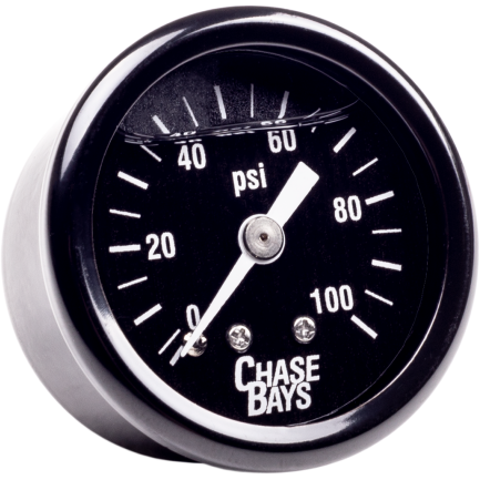 Chase Bays Liquid Filled 0-100psi Fuel Pressure Gauge-tuningsupply.com