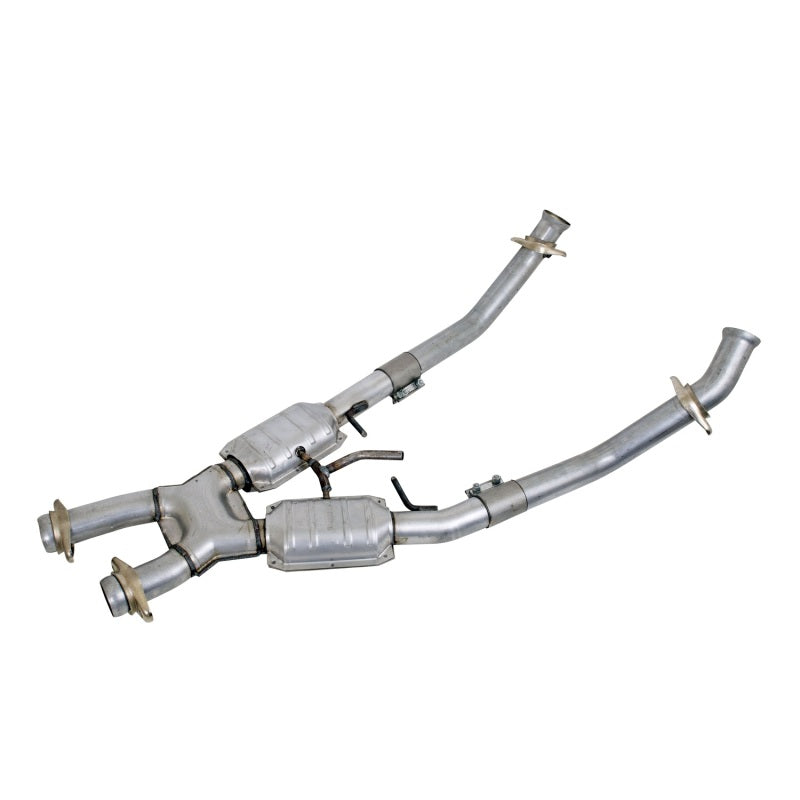 BBK 94-95 Mustang 5.0 High Flow X Pipe With Catalytic Converters - 2-1/2-tuningsupply.com