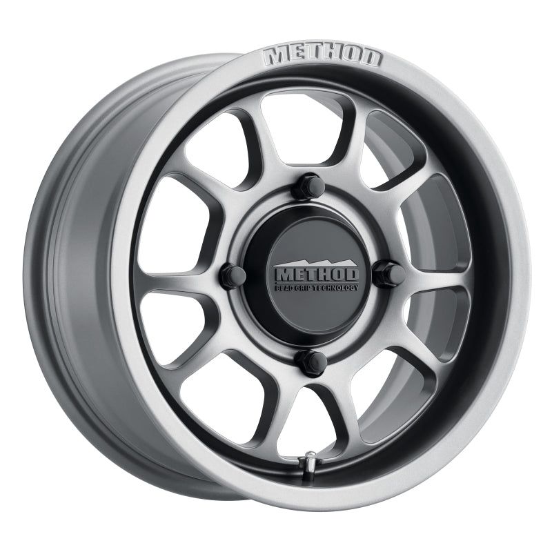 Method MR409 Bead Grip 15x7 / 4+3/13mm Offset / 4x156 / 132mm CB Steel Grey Wheel-tuningsupply.com