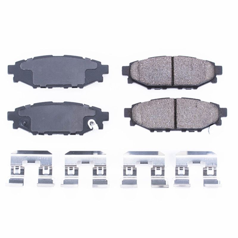 Power Stop 13-16 Subaru BRZ Rear Z17 Evolution Ceramic Brake Pads w/Hardware-tuningsupply.com