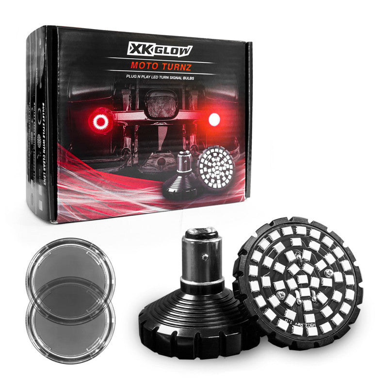 

XKGLOW XK1157B-RR-S - XKGXK1157B-RR-S - XK Glow Motorcycle Rear LED Turn Signal Kit - Bullet Style Smoked Lenses - Shipped in Europe - Tuningsupply.com
