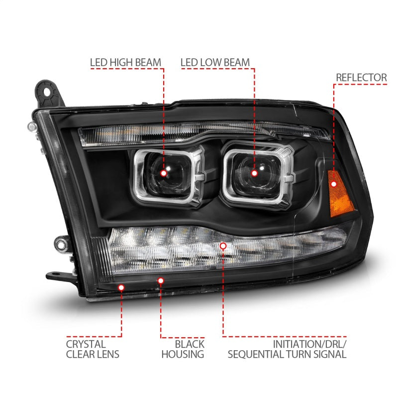 

ANZO 111595 - ANZ111595 - ANZO 09-18 Dodge Ram 1500/2500/3500 Full LED Proj Headlights w/Switchback Light Bar - Black - Shipped in Europe - Tuningsupply.com
