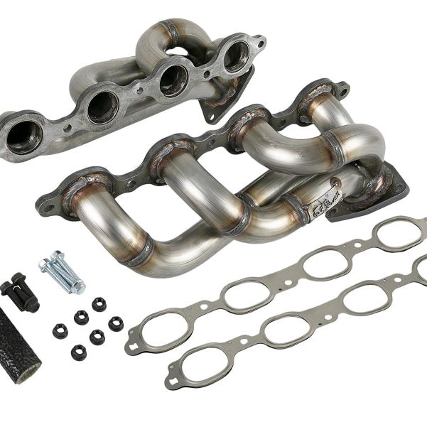 aFe Twisted Steel 1-3/4in 304SS Shorty Headers 2019 GM Silverado / Sierra 1500 V8-5.3L/6.2L-tuningsupply.com