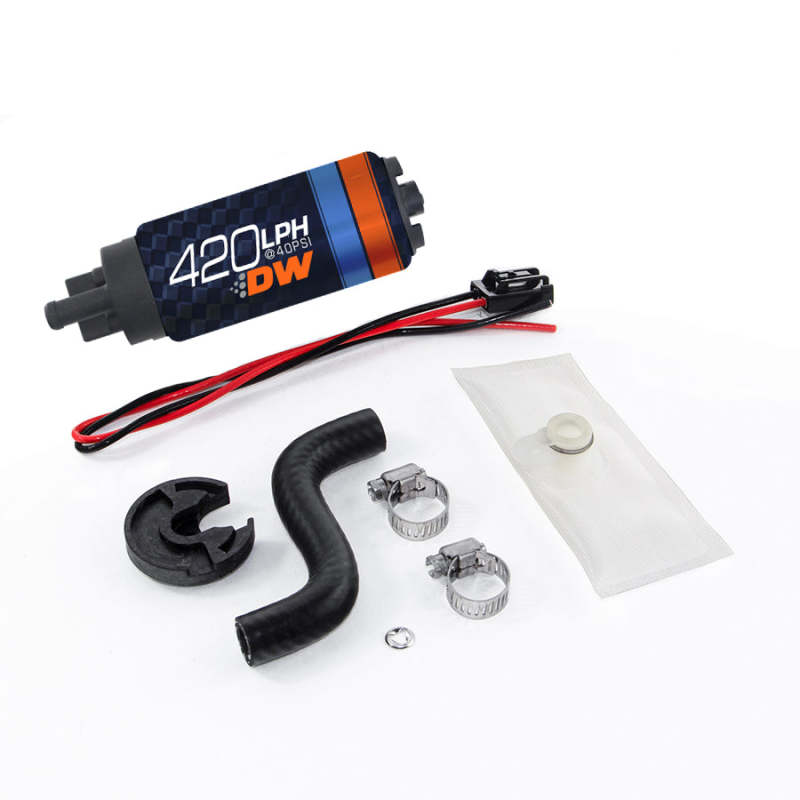 Deatschwerks DW420 Series 420lph In-Tank Fuel Pump w/ Install Kit For 85-97 Ford Mustang-tuningsupply.com