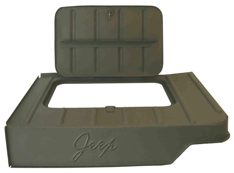 Omix Tool Compartment with Script 46-75 Willys & Models-tuningsupply.com