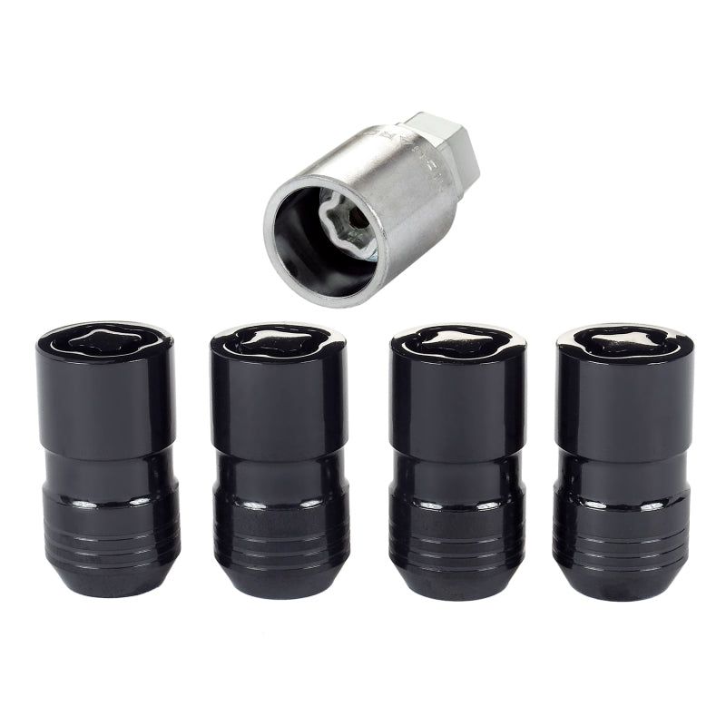 McGard Wheel Lock Nut Set - 4pk. (Cone Seat) M14X1.5 / 21mm & 22mm Dual Hex / 1.639in. L - Black-Lug Nuts-McGard-MCG24216-SMINKpower Performance Parts