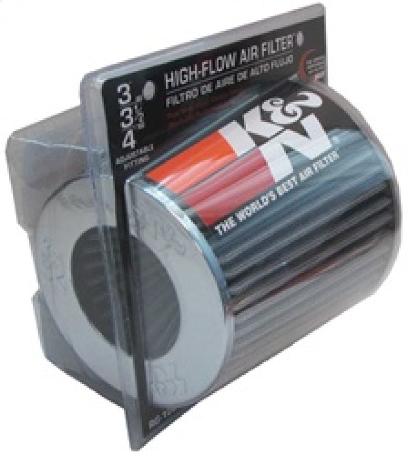 

K&N Engineering RG-1001WT - KNNRG-1001WT - K&N Universal Filter Chrome Round Tapered White - 4in Flange ID x 1.125in Flange Length x 5.5in H - Shipped in Europe - Tuningsupply.com
