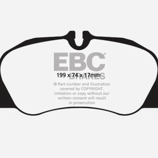 EBC 09-12 Porsche 911 (997) (Cast Iron Rotor only) 3.6 Carrera 2 Redstuff Front Brake Pads-tuningsupply.com