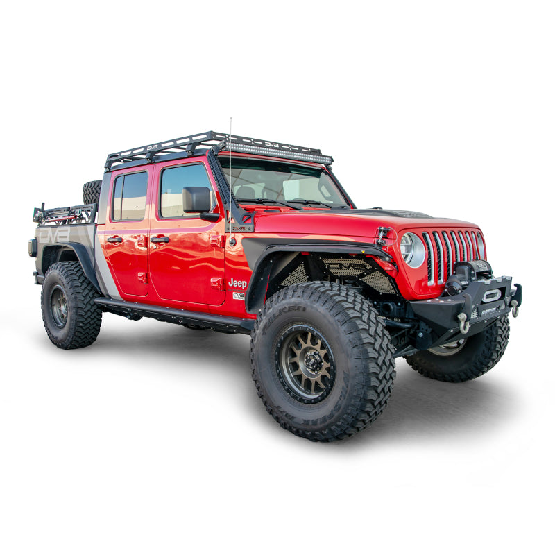 DV8 Offroad 07-18 Jeep Wrangler JK 4 DR / JL 2 DR & JT / 18+ Gladiator Roof Rack-tuningsupply.com