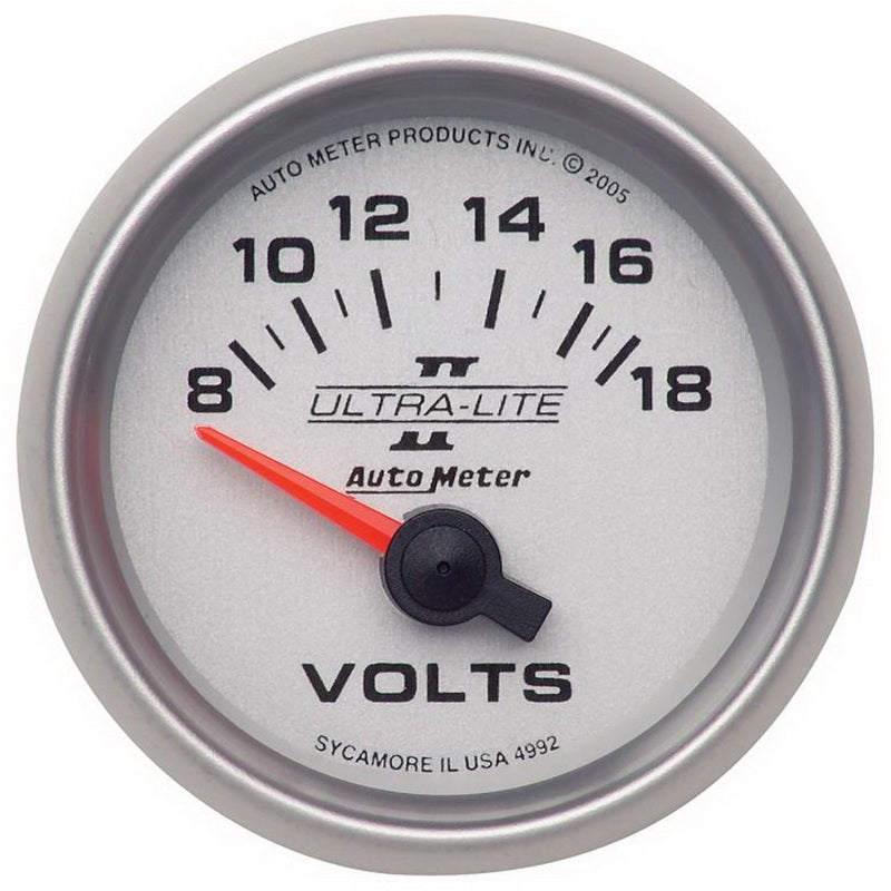 
    

AutoMeter 4992 - ATM4992 - Autometer Ultra-Lite II 52mm 8-18 Volt Short Sweep Electronic Voltmeter - Shipped in Europe - Tuningsupply.com

  