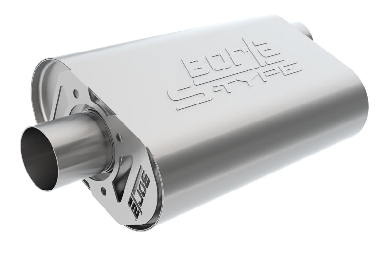 Borla CrateMuffler Big Block Chrysler/Dodge/Plymouth (Mopar) Offset/Offset 14inx4.35inx9in Muffler-tuningsupply.com