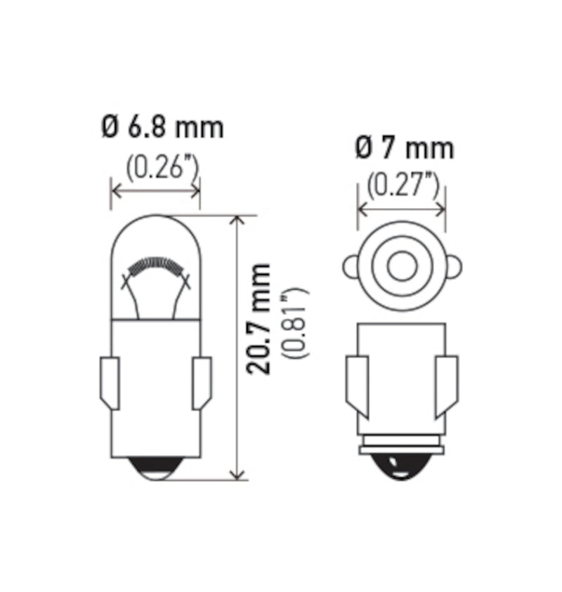 Hella Bulb 3899 24V 3W BA7s T2-tuningsupply.com