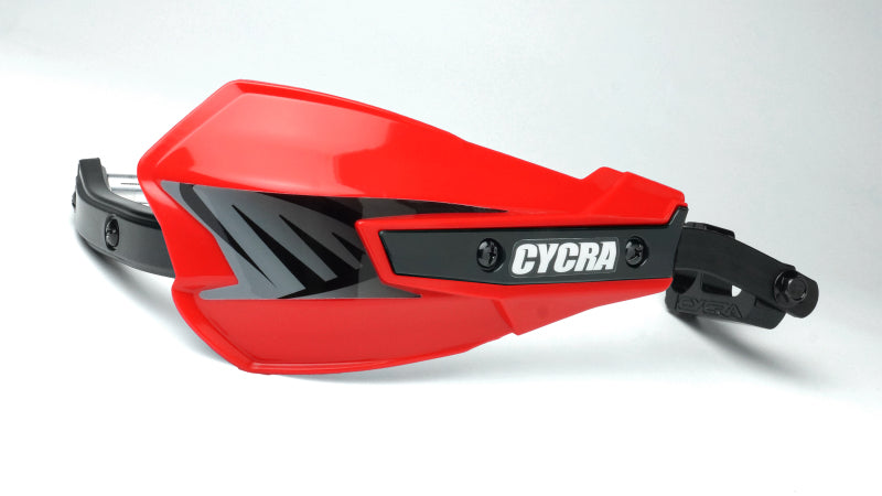 Cycra Vortex Hand Guard/w Universal U-Clamps- Red-tuningsupply.com