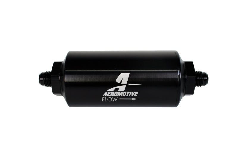 

Aeromotive 12348 - AER12348 - Aeromotive In-Line Filter - (AN-6 Male) 40 Micron Stainless Mesh Element Bright Dip Black Finish - Shipped in Europe - Tuningsupply.com
