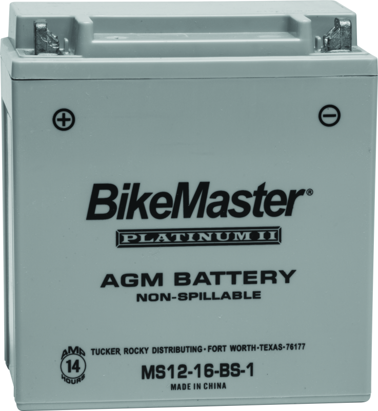 BikeMaster AGM Battery - MS12-16-BS-1-tuningsupply.com