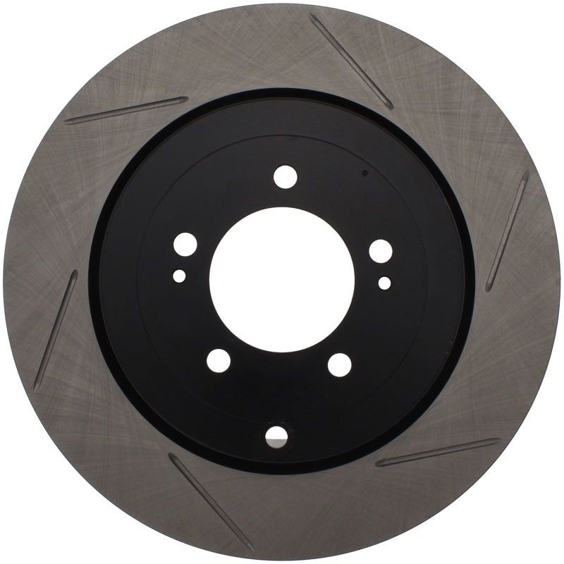 StopTech Power Slot 08-09 Evo 10 Slotted Left Rear Rotor-Brake Rotors - Slotted-Stoptech-STO126.46075SL-SMINKpower Performance Parts