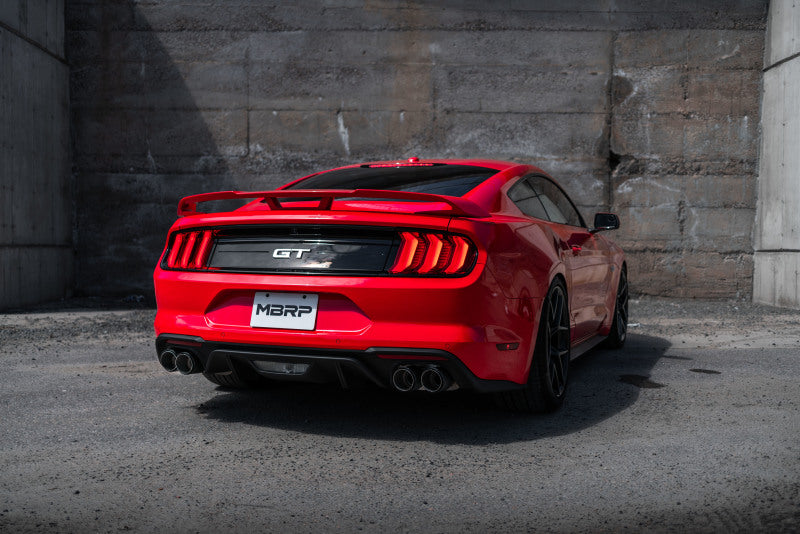 

MBRP PS72093CF - MBRPS72093CF - MBRP 18-20 Ford Mustang GT 5.0 w/ Quad Tip Active Exhaust Cat Back Split Rear T304 w/ Carb Fib Tips - Shipped in Europe - Tuningsupply.com
