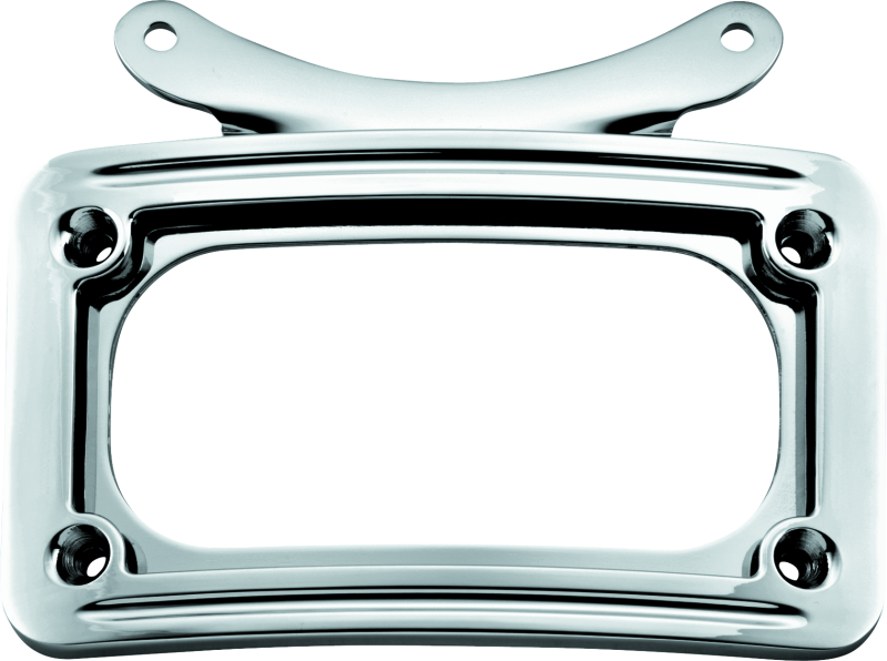 Kuryakyn Curved License Plate Frame Chrome-tuningsupply.com