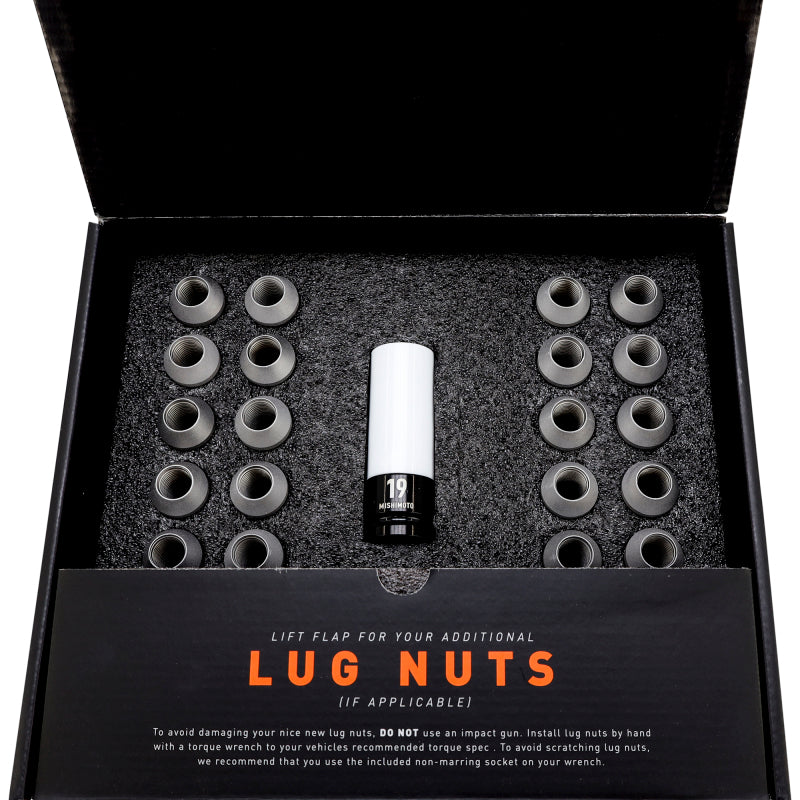 

Mishimoto MMLG-M14-24LBK - MISMMLG-M14-24LBK - Mishimoto Steel Locking Lug Nuts M14x1.5 24pc Set Black - Shipped in Europe - Tuningsupply.com
