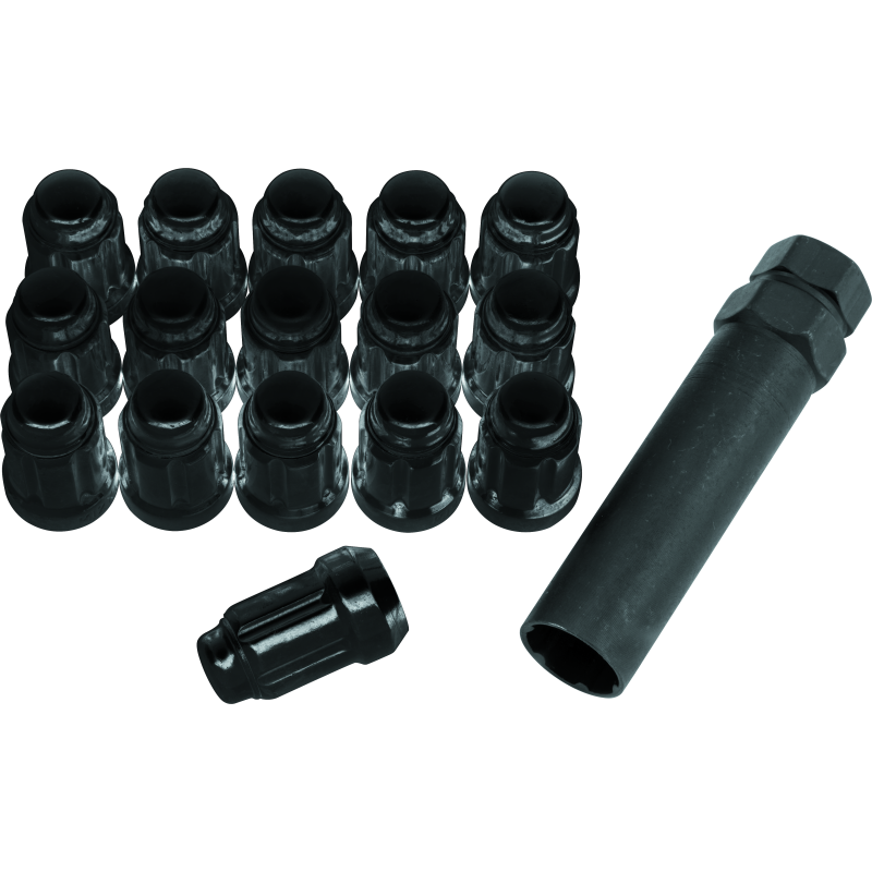 QuadBoss Spline Lug Nuts 12x1.5 - Black-tuningsupply.com