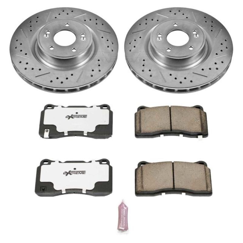 

PowerStop K6166-26 - PSBK6166-26 - Power Stop 10-16 Hyundai Genesis Coupe Front Z26 Street Warrior Brake Kit - Shipped in Europe - Tuningsupply.com
