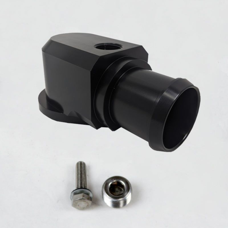 Granatelli 18-19 Jeep Trackhawk Billet Thermostat Housing- Black Powdercoat-tuningsupply.com