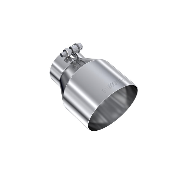 MBRP Universal T304 Stainless Steel Tip, 3in ID / 5in OD Out / 6.5in Length / Angle Cut  Single Wall-tuningsupply.com