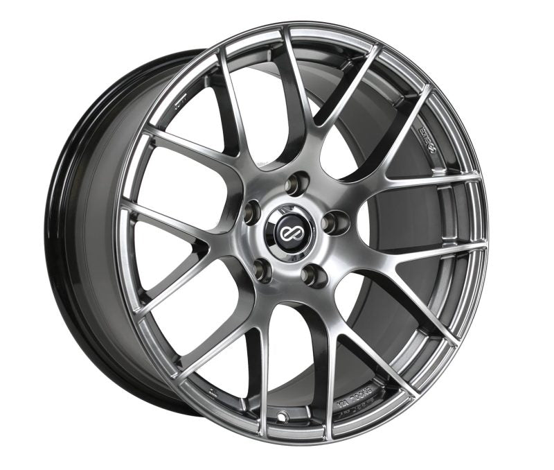 Enkei Raijin 18x8.5 42mm Offset 5x112 Bolt Pattern 72.6 Bore Diameter Hyper Silver Wheel-tuningsupply.com